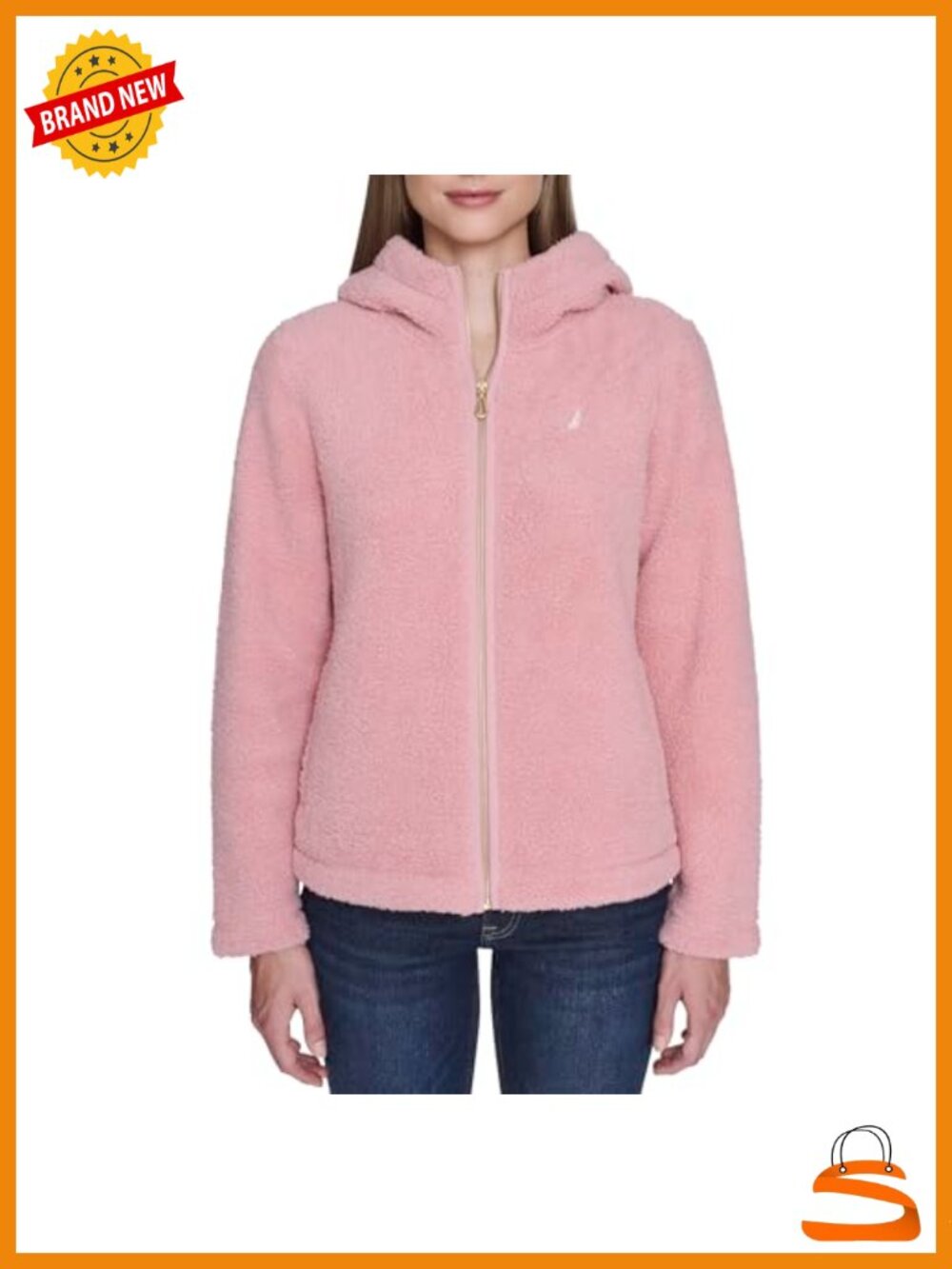 Sherpa Zip Up Hoodie Jacket Long Sleeve Casual Anorak